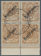 Deutsche Kolonien - Karolinen: 1899, 3 Pfg. Lebhaftorangebraun Mit Diagonalem Aufdruck Im Unterrand- - Caroline Islands