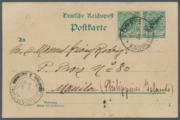 Deutsche Kolonien - Karolinen: 1899, 5 Pfg. Mit Diagonalem Aufdruck Mit übergehendem Stempel "PONAPE - Caroline Islands