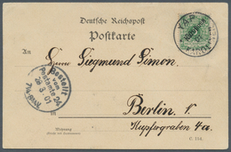 Deutsche Kolonien - Karolinen: 1899, 5 Pfg. Mit Diagonalem Aufdruck Mit Stempel "YAP KAROLINEN 30.1. - Caroline Islands