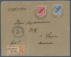 Deutsche Kolonien - Karolinen: 1899, 10 Pfg. Mit Diagonalem Aufdruck Und 20 Pfg. Mit Steilem Aufdruc - Karolinen