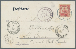Deutsche Kolonien - Karolinen: 1900, 10 Pfg. Kaiseryacht Mit Stempel "YAP KAROLINEN 30.3.03" Auf Ans - Carolines