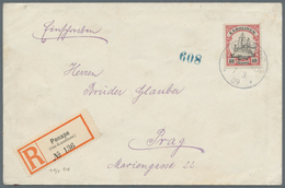 Deutsche Kolonien - Karolinen: 1900, 40 Pfg. Kaiseryacht Als Portogerechte Einzelfrankatur Auf R-Bri - Carolines