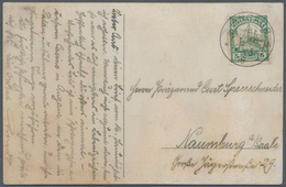 Deutsche Kolonien - Karolinen: "ANGAUR"-Provisorium: 1910, Marshall-Inseln 5 Pfg. Kaiseryacht Mit Kl - Karolinen
