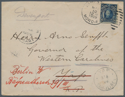 Deutsche Kolonien - Karolinen - Besonderheiten: Incoming Mail: 1909, Philippinen 10 C. Blau Auf Brie - Carolines