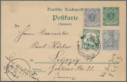 Deutsche Kolonien - Kiautschou - Ganzsachen: 1902, 5 Pfg. Antwortpostkarte Des Deutschen Reiches Mit - Kiautchou