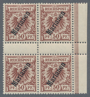 Deutsche Kolonien - Marianen: 1900, 50 Pfg. Mit Steilem Aufdruck, Zwei Senkrechte Zwischenstegpaare - Marianen