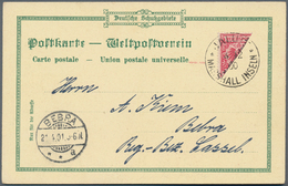 Deutsche Kolonien - Marshall-Inseln - Mitläufer: 1900, 10 Pfg. Diagonal Halbiert (obere Hälfte) Mit - Marshall