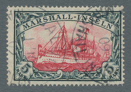 Deutsche Kolonien - Marshall-Inseln: 1901, Kaiseryacht 5 Mark, Perfekt Gezähnt, Mit Sauberem K1 JALU - Marshall