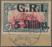 Deutsche Kolonien - Samoa - Britische Besetzung: 1914, 5 Shillings Auf 5 Mark Grünschwarz/karmin, Fa - Samoa
