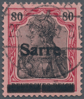 Deutsche Abstimmungsgebiete: Saargebiet: 1920, 80 Pf. Karminrot/ Grauschwarz Auf Mittelgraurot Germa - Unused Stamps