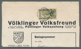 Deutsche Abstimmungsgebiete: Saargebiet: 1926, "15 C. Schwarzgrün", Zweimal Als EF Auf Nicht Häufige - Unused Stamps