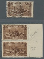 Deutsche Abstimmungsgebiete: Saargebiet: 1926, "5 Fr. Landschaften V", Senkr. Postfrisches Randpaar - Unused Stamps