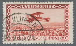 Deutsche Abstimmungsgebiete: Saargebiet: 1928, "50 C. Flugpost", Postfrischer Eckrandwert Bzw. Zwei - Neufs