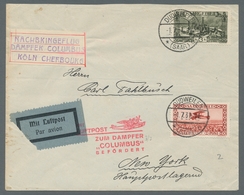 Deutsche Abstimmungsgebiete: Saargebiet: 1928, "50 C. Flugpost Mit PLF VIII" In MiF Mit Mi. 120 Auf - Unused Stamps