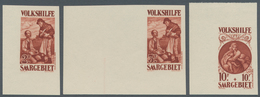 Deutsche Abstimmungsgebiete: Saargebiet: 1928, 40 C.-10 Fr. Volkshilfe Schwärzlichbraunorange Ungezä - Unused Stamps