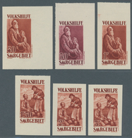 Deutsche Abstimmungsgebiete: Saargebiet: 1928, Postfrische Probedrucke "Volkshilfe/Gemälde", 40 C. - - Unused Stamps