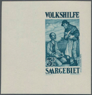 Deutsche Abstimmungsgebiete: Saargebiet: 1928, 3 F. Volkshilfe "Gemälde", Postfrischer Probedruck Mi - Unused Stamps