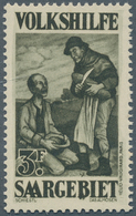 Deutsche Abstimmungsgebiete: Saargebiet: 1928, 3 Fr. "Volkshilfe" Postfrisches Einzelstück Mit Selte - Unused Stamps