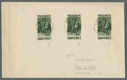 Deutsche Abstimmungsgebiete: Saargebiet: 1929, "40 C. Volkshilfe Mit PLF I", Dreimal Je Mit Vollstem - Unused Stamps