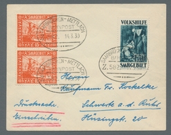 Deutsche Abstimmungsgebiete: Saargebiet: 1929, "1,50 Fr. Volkshilfe" Mit Zusatzfrankatur Und Bahnpos - Unused Stamps