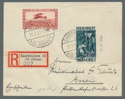 Deutsche Abstimmungsgebiete: Saargebiet: 1929, "1,50 Fr. Volkshilfe Mit Druckdatum", Eckrandwert Mit - Unused Stamps