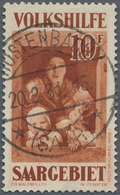 Deutsche Abstimmungsgebiete: Saargebiet: 1931, 10 Fr., Glasklar Mittig Gestempelt "HOSTENBACH 20.2.3 - Unused Stamps