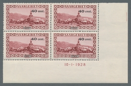 Deutsche Abstimmungsgebiete: Saargebiet: 1934, "40 Auf 50 C. Dunkelrotkarmin Mit PLF III (Urmarke)", - Unused Stamps