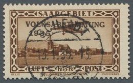 Deutsche Abstimmungsgebiete: Saargebiet: 1934, "5 Fr. Flugpost/Volksabstimmung Mit PLF V", Zentral S - Ungebraucht