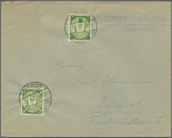 Danzig - Stempel: "ZOPPOT (Freie Stadt Danzig)/ (Mariental)", Violetter L2 Auf Umschlag Mit 7 Pfg. U - Other & Unclassified