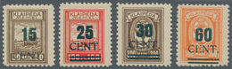 Memel: 1923, 15 C.-60 C. Grünaufdruck Mit Aufdrucktype I, Kompletter Ungebrauchter Prachtsatz, Dabei - Memelgebiet 1923