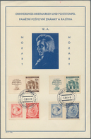 Dt. Besetzung II WK - Böhmen Und Mähren: 1941. Kpl. Ausgabe "150. Todestag MOZART" Mit SST "Prag 5.1 - Besetzungen 1938-45