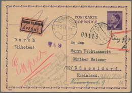 Dt. Besetzung II WK - Böhmen Und Mähren: 1944, "Euthanasieprogramm" - Ganzsachenkarte Von KOSMANOS N - Besetzungen 1938-45