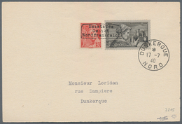 Dt. Besetzung II WK - Frankreich - Dünkirchen: 1940, 30 C. Merkur Dunkelkarmin Und 70 C. Languedoc M - Besetzungen 1938-45