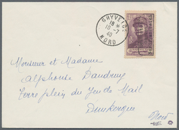 Dt. Besetzung II WK - Frankreich - Dünkirchen: 1940, 1 Fr. + 50 C. Marschall Foch Mit Handstempel "B - Occupation 1938-45