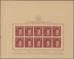 Dt. Besetzung II WK - Generalgouvernement: 1 Zl Kopernikus Ohne Datumseindruck, Ungezähnter Kleinbog - Bezetting 1938-45