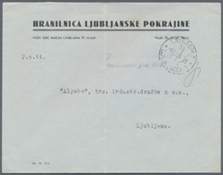 Dt. Besetzung II WK - Laibach: 1944, Bedarfsbrief Innerhalb Laibachs (Ljubljana) Mit Barfrankatur. D - Besetzungen 1938-45