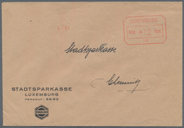 Dt. Besetzung II WK - Luxemburg: 1940/1943, Kleines Lot Von Drei Freistempelbelegen, Davon Ein Frühe - Occupation 1938-45