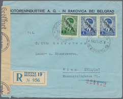 Dt. Besetzung II WK - Serbien: 1942. Schöner Bedarfseinschreibebrief Der Motorenindustire In Rakovic - Besetzungen 1938-45