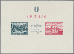 Dt. Besetzung II WK - Serbien: 1941, Semendria-Blockpaar Zweimal Postfrisch/ungebraucht, Dabei Einma - Besetzungen 1938-45