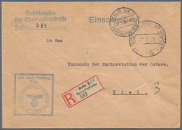 Feldpost 2. Weltkrieg: 'Geheim' / 'Secret Enclosing Envelope With The Registered Feldpost Cover From - Autres & Non Classés