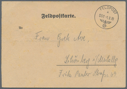 Feldpost 2. Weltkrieg: 1937/1939, Wehrmachtmanöver-Karte Mit DV "4162 37 II D" Gebraucht Mit Normste - Sonstige & Ohne Zuordnung