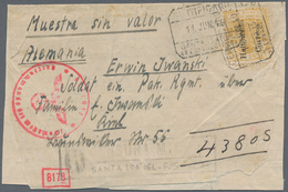 Feldpost 2. Weltkrieg: 1940 (11.6.), Einzelfrankatur 1 Pts. Span.Guinea Auf Unkomplettem Streifband - Sonstige & Ohne Zuordnung