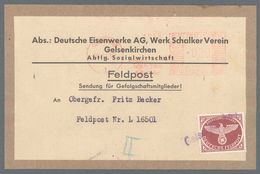 Feldpost 2. Weltkrieg: 18.11.42, Komplette FP-PÄ-Adresse "Sendung Für Gefolgschaftsmitglieder!" (Vor - Autres & Non Classés