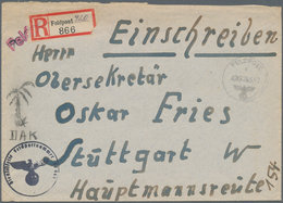 Feldpost 2. Weltkrieg: 1942 (20.5.), FP-Brief Aus Libyen/Nordafrika An Obersekretär Fries In Stuttga - Autres & Non Classés