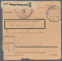 Feldpost 2. Weltkrieg: 1944. Feldpost Packet Card "Gut Der Waffen SS" (Goods Of The Waffen SS) At Ko - Autres & Non Classés
