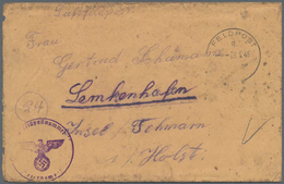 Feldpost 2. Weltkrieg: 1945. KRETA. Inselpost-Umschlag Mit Vermutlich Entfernter Zulassungsmarke Vom - Other & Unclassified