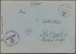 Feldpost 2. Weltkrieg: 1945, Zwei FP-Briefe (1x Mit Brieftext) Versch. Einheiten (21785 = 1. Kp. Kor - Other & Unclassified