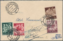 Zensurpost: 1944 (27.3.), Blauer Beanstandungsstempel "ZURÜCK/Aus Dem Briefkasten !/ABP" (Landsmann - Other & Unclassified