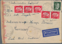 Kriegsgefangenen-Lagerpost: 1945. Air Mail Envelope (crease) Addressed To 'Internment Camp Bonaire, - Andere & Zonder Classificatie