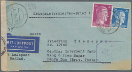 Kriegsgefangenen-Lagerpost: 1945. Air Mail Envelope Addressed To 'Central Internment Camp, Wing 6 Pr - Autres & Non Classés
